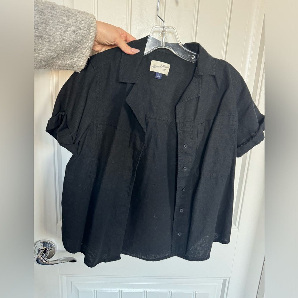 short sleeve button up tee